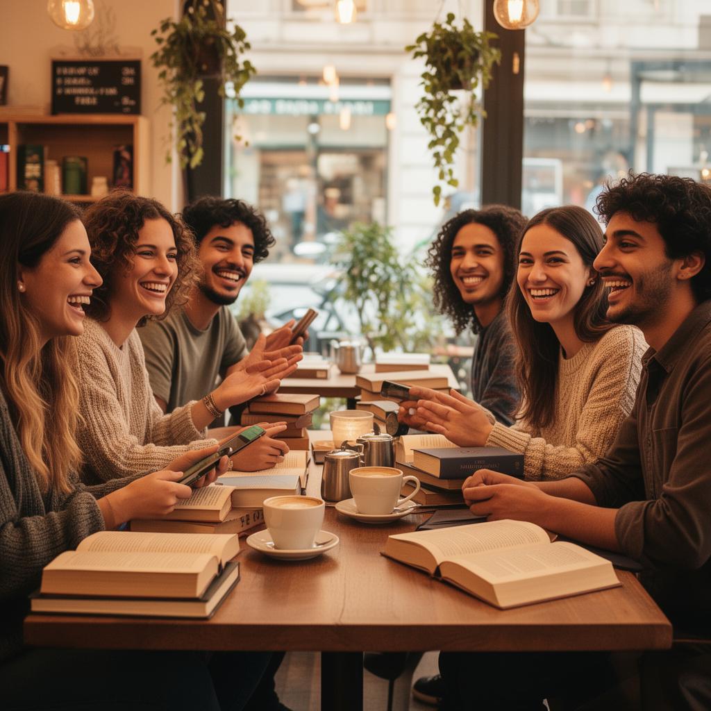 International friends at a language exchange