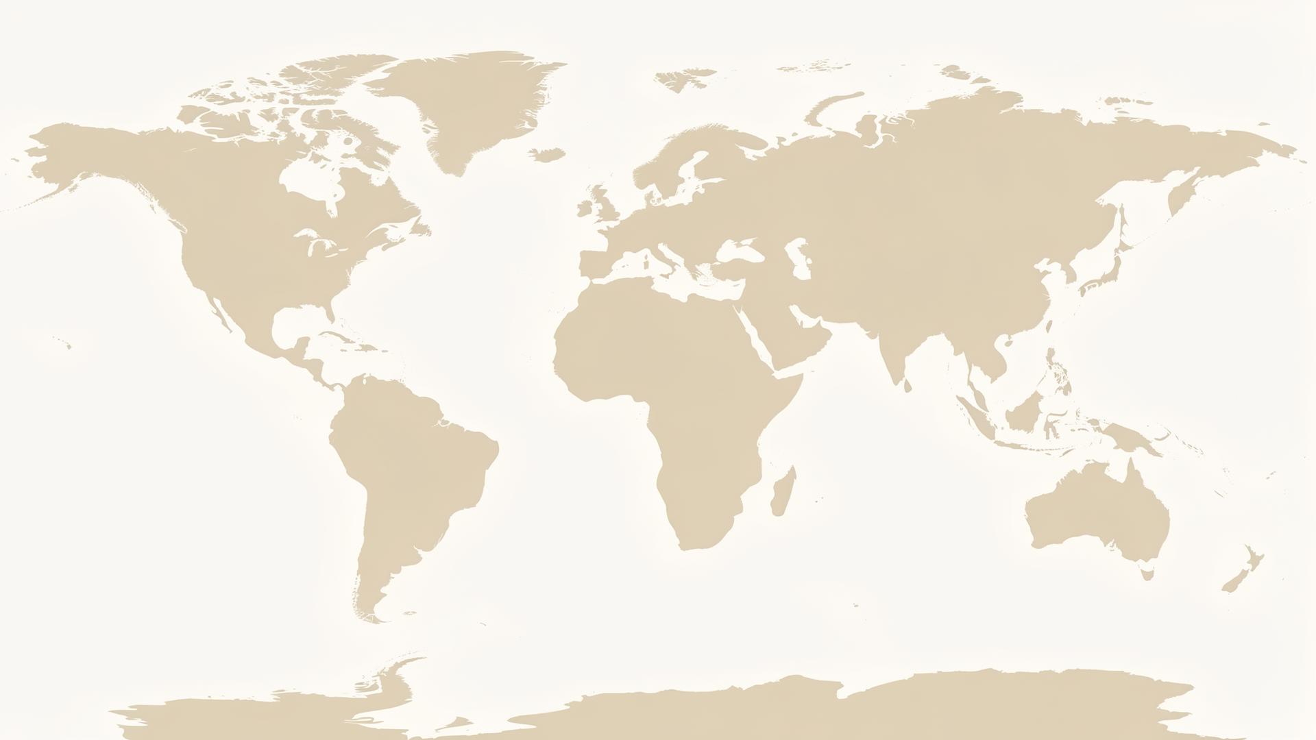 World map highlighting target ambassador cities